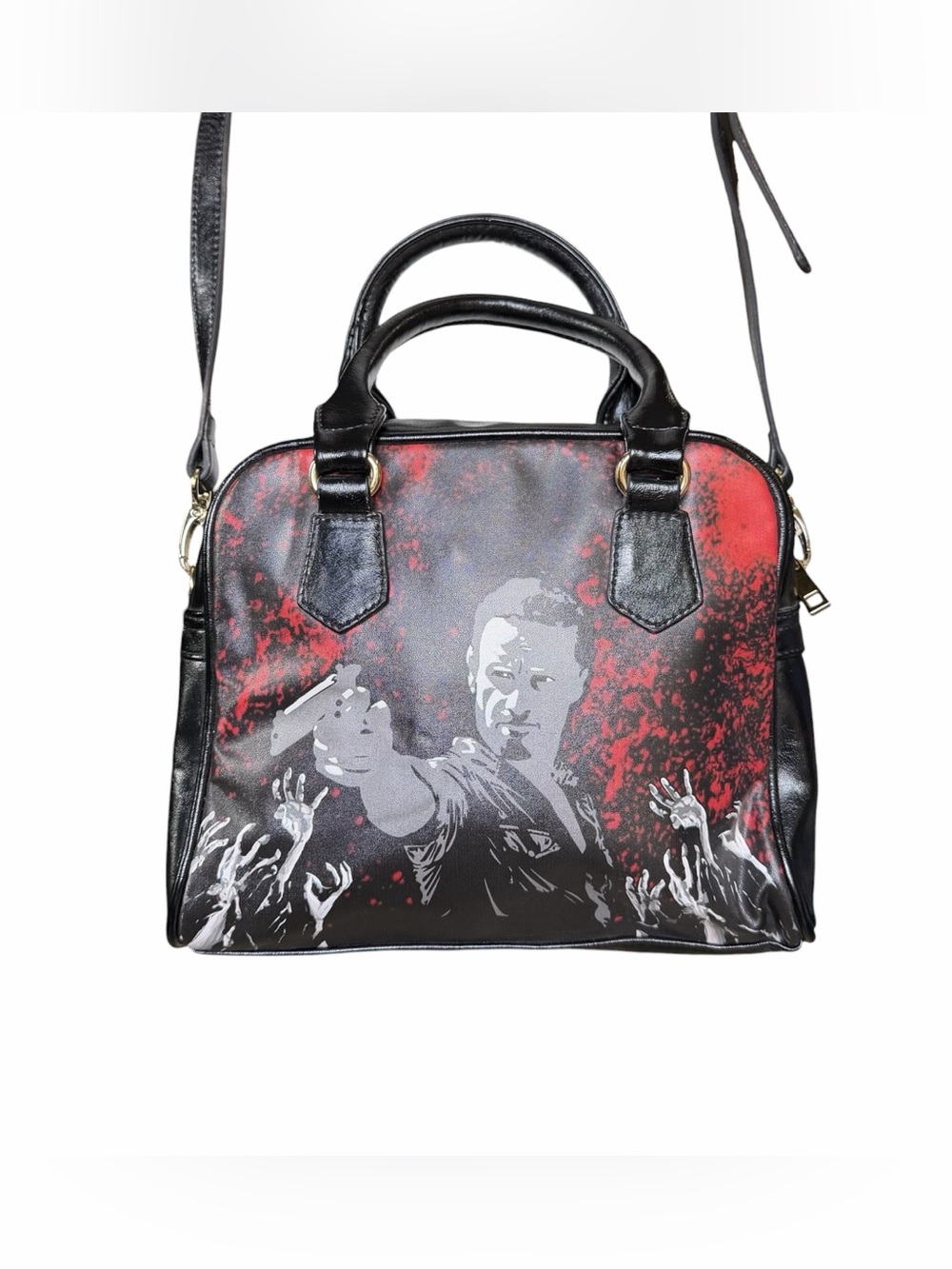 Walking Dead Rick Grimes Bowler Bag Handbag Crossbody Purse Horror Zombie